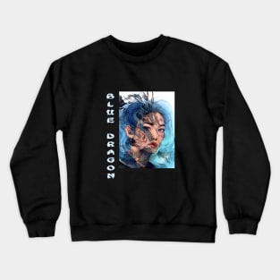 K-pop Fan Art Felix - 5 Stars - Blue Dragon Yongbokie Crewneck Sweatshirt